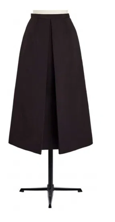 Dior Pleated Detail Skirt In Black
