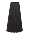 Dior Pleated Detail Skirt In Black