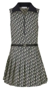 Dior Short Dress With Pleated In Black