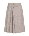 Dior Pleated Initial Shearing Shorts In Nude