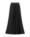 Dior Medium And Long Trumpet Wool Skirt In Black