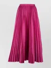 Dior Pleated Midi Skirt Flair In Red