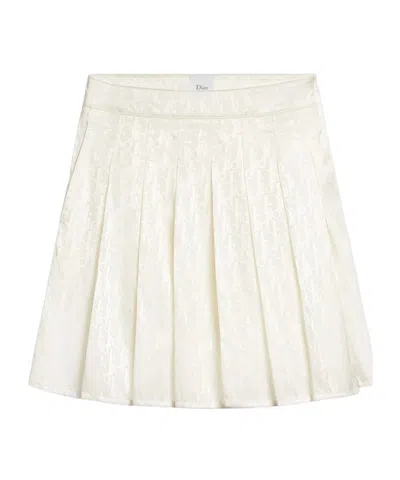 Dior Pleated Miniskirt In White