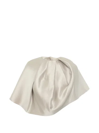 Pre-owned Dior Pleated Poncho In Grey