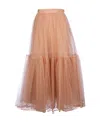 Dior Pleated Skirt In Nude