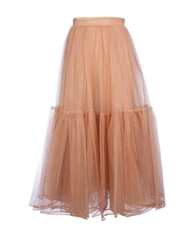 Dior Pleated Skirt In Nude