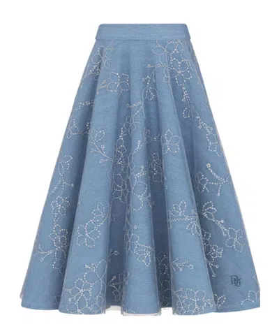 Dior Pleated Skirts In Blue
