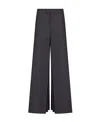 Dior Pleated Zipper Wool Casual Pants In Gray