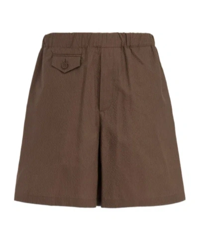 Dior Pocket Detail Shorts In Brown