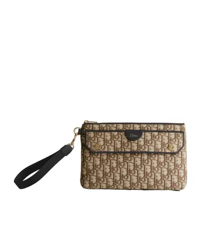 Dior Pocket  Jett A5 Triangle Pouch In Brown