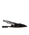 Dior Pointed Flat Shoes In Black