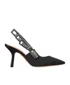 Dior Pointed High-heeled Sandals In Black