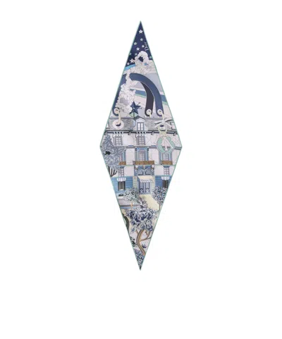 Dior Pointed Silk Scarf In Multi
