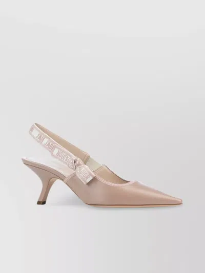 Dior Pointed Toe Kitten Heel Pumps In Pink