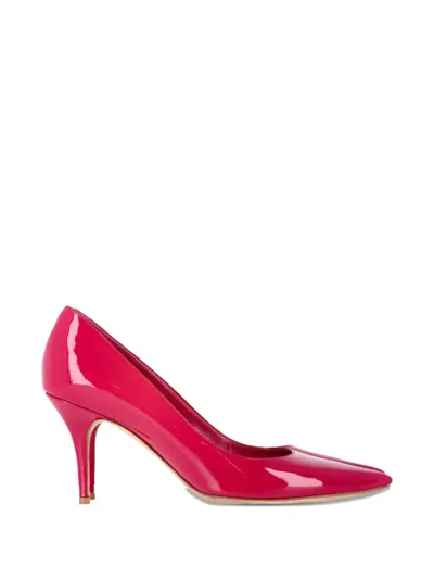 Pre-owned Dior Pointed-toe Patent-leather Pumps In Pink