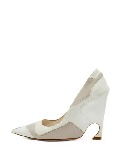 Pre-owned Dior Pointed-toe Heeled Pumps In White