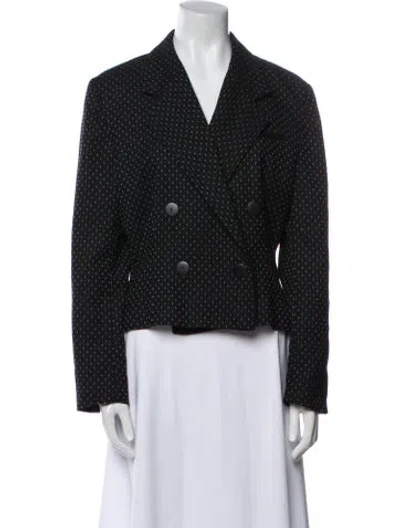 Pre-owned Dior Polka Dot Print Evening Jacket In Black