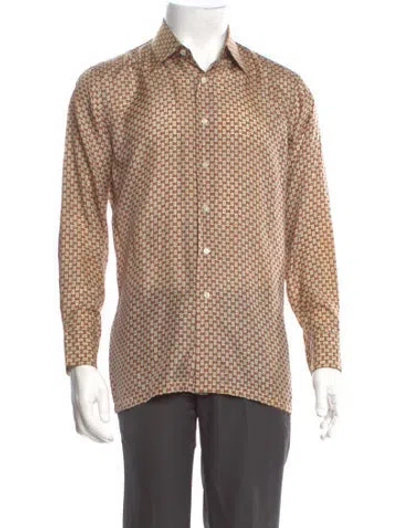 Pre-owned Dior Polka Dot Print Long Sleeve Shirt In Multicolor