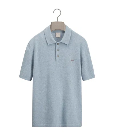 Dior Polo Shirt With  Embroidery, Regular Fit In Blue