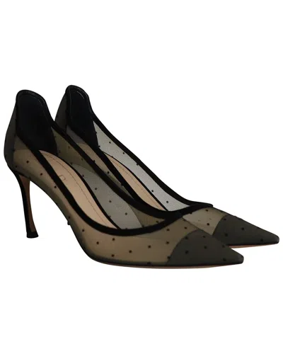 Dior Polyester D-moi Polka Dot Mesh Pump (authentic Pre-loved)