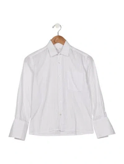 Pre-owned Dior Kids' Polyester Long Sleeve Button Up In White