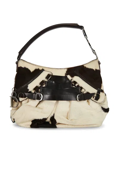 Pre-owned Dior Ponyhair Ballet Corset Shoulder Bag In Black