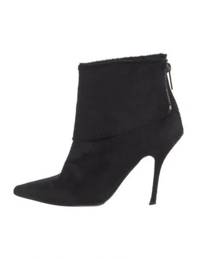 Pre-owned Dior Ponyhair Boots In Black