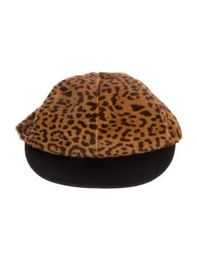 Pre-owned Dior Ponyhair Hat In Neutral
