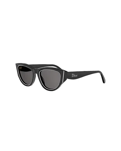 Dior Pop Cat Eye Sunglasses, 52mm In Dark Havana / Gradient Brown
