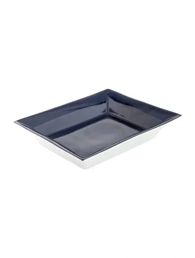 Pre-owned Dior Porcelain Tray In Blue