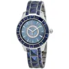 DIOR PRE-OWNED DIOR CHRISTAL BLUE MOTHER OF PEARL DIAL LADIES WATCH CD144517M001