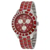 DIOR PRE-OWNED DIOR CHRISTAL CHRONOGRAPH DIAMOND RUBY RED DIAL LADIES WATCH CD11431GM001