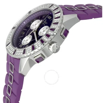Dior Christal Chronograph Purple Dial Ladies Watch Cd11431jr001