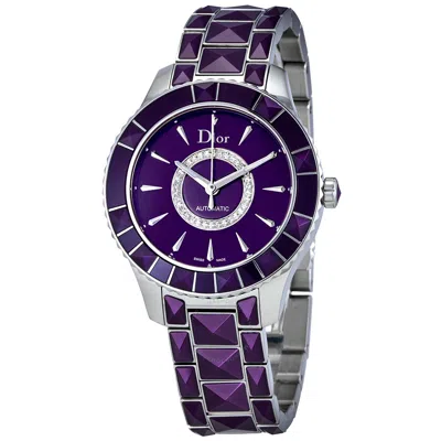 Dior Christal Crystal Purple Lacquered Diamond-set Dial Ladies Watch Cd144512m001