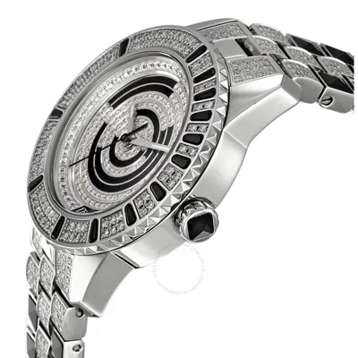 Dior Christal Diamond Black And Diamond Covered Dial Ladies Watch Cd11311bm001