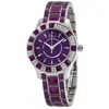 DIOR PRE-OWNED DIOR CHRISTAL DIAMOND CRYSTAL PURPLE LACQUERED DIAL LADIES WATCH CD143115M001