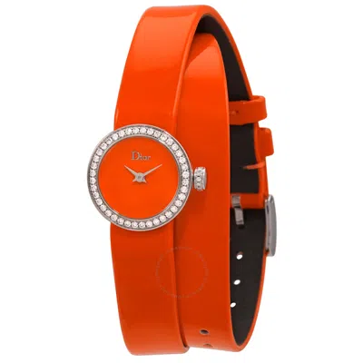 Dior La D De  Orange Dial Ladies Watch Cd040110a022