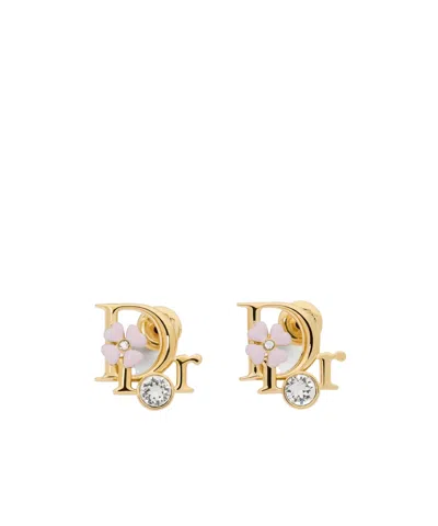 Dior Precious Clover Stud Earrings In Multi