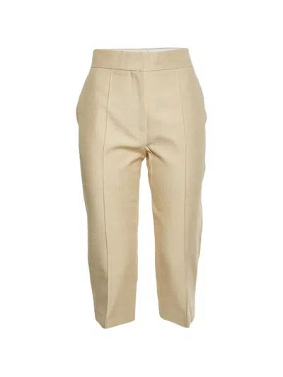 Pre-owned Dior Pressed-crease Trousers In Neutral