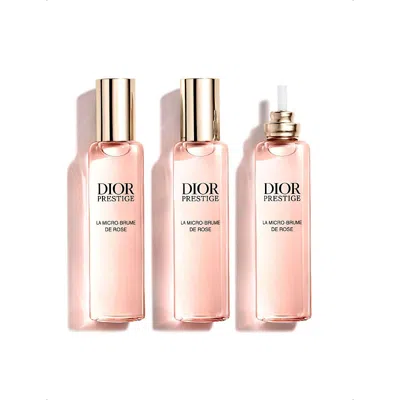 Dior Prestige La Micro-brume De Rose Exceptional Revitalising Mist  Refill 3 X 25ml In Transparent