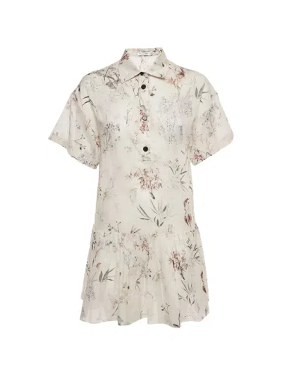 Pre-owned Dior Print Cotton Mini Dress In White