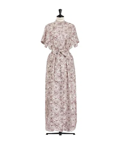 Dior Print Dress In Nude