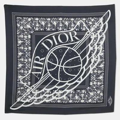 Pre-owned Dior Print Silk Bandana Scarf