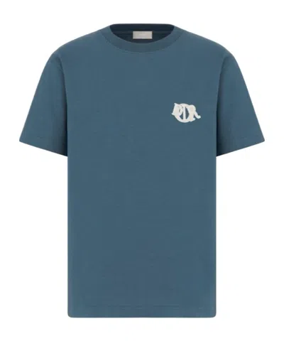 Dior Print T-shirt In Blue