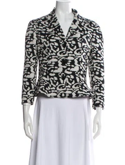 Pre-owned Dior Printed Blazer In Blue