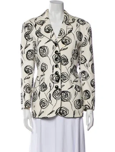 Pre-owned Dior Printed Blazer In Neutral