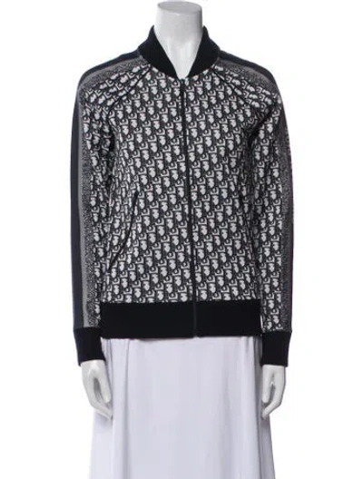 Pre-owned Dior Printed Bomber Jacket In White