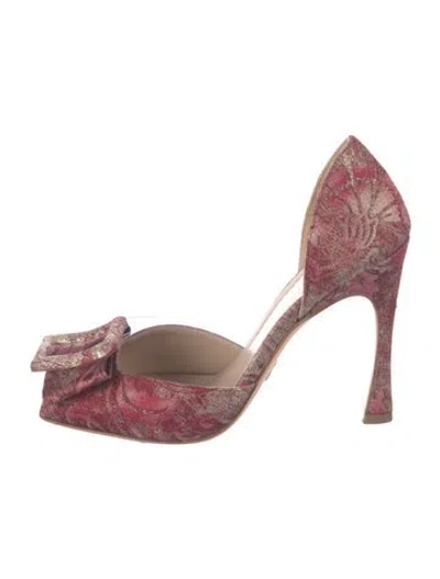 Pre-owned Dior Printed Bow Accents Slingback Sandals