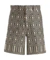Dior Printed Casual Shorts In Black