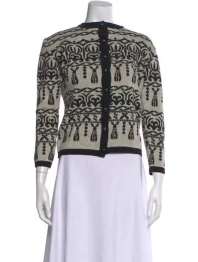 Pre-owned Dior Printed Crew Neck Sweater In Multi